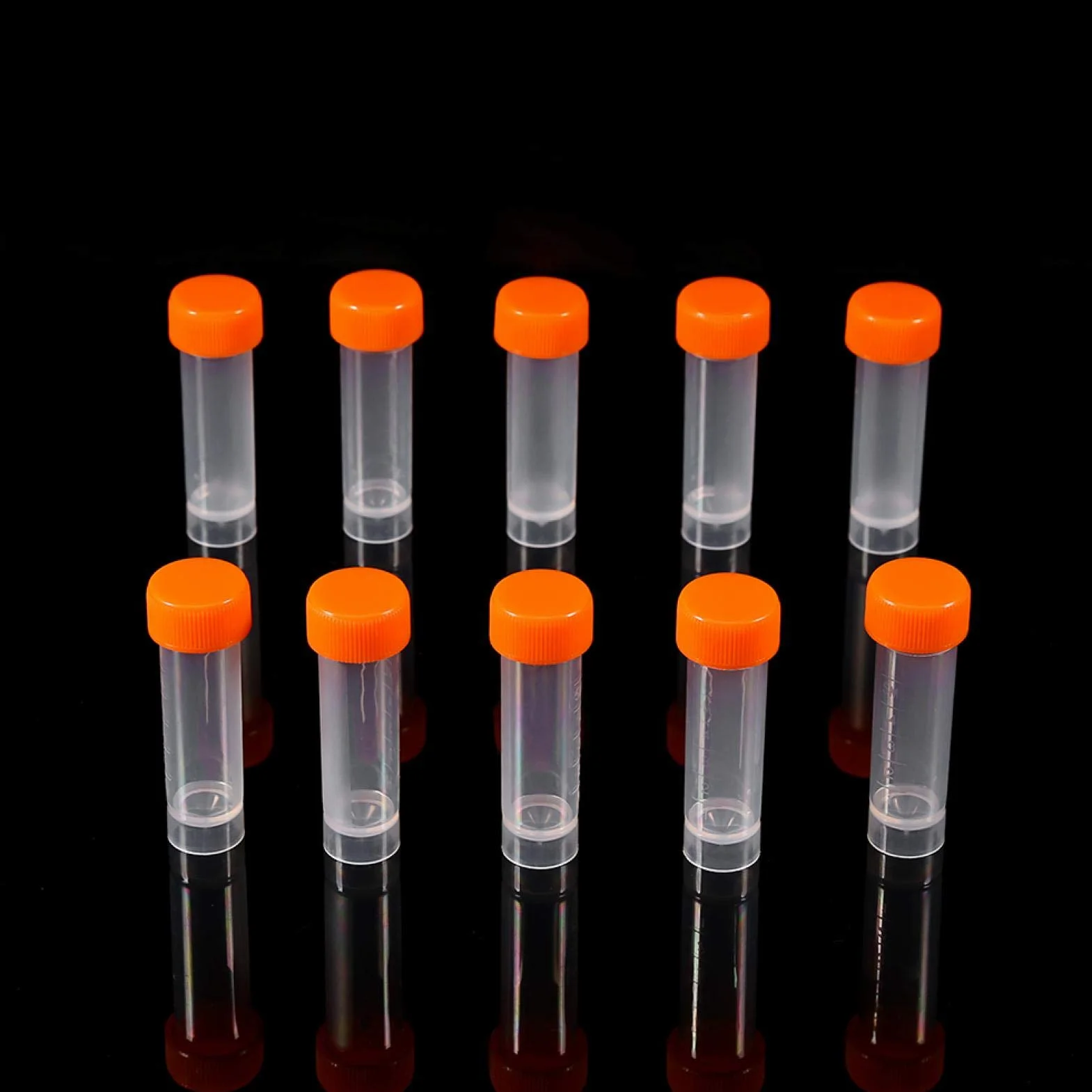 10 sztuk 5 ml przezroczystej plastikowej probówki wirówkowej Zamrożone probówki fiolka zakrętka z zakrętką pojemnik na opakowanie z silikonową uszczelką