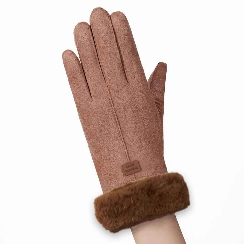Rękawiczki, Damskie Zimowe Rękawiczki Damskie Dziewczęce Outdoor Heat Full Finger Lined Driving Wszystkie Urządzenia Z Ekranem Dotykowym Pozostają Sprawne W Zimnym Roku,a
