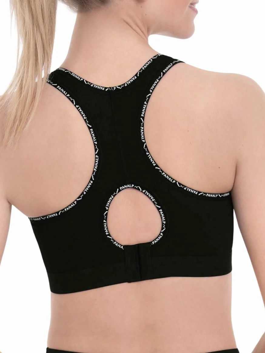 Anita - Pan Alp - damski biustonosz sportowy - Racerback, czarny, 80D