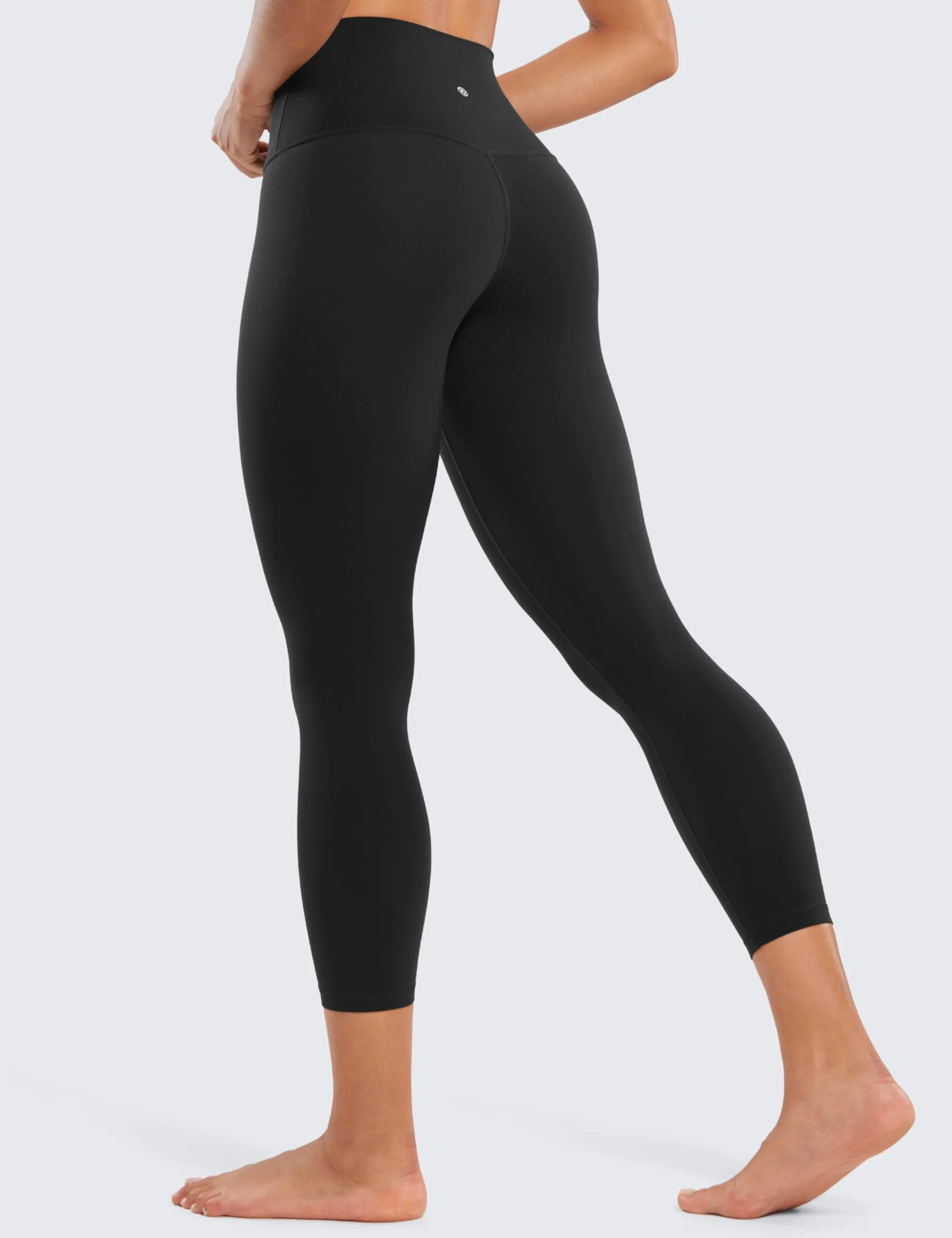 CRZ YOGA Butterluxe Legginsy do ćwiczeń Capri z wysokim stanem dla kobiet, 23 cali - Lounge Buttery Soft Yoga Pants