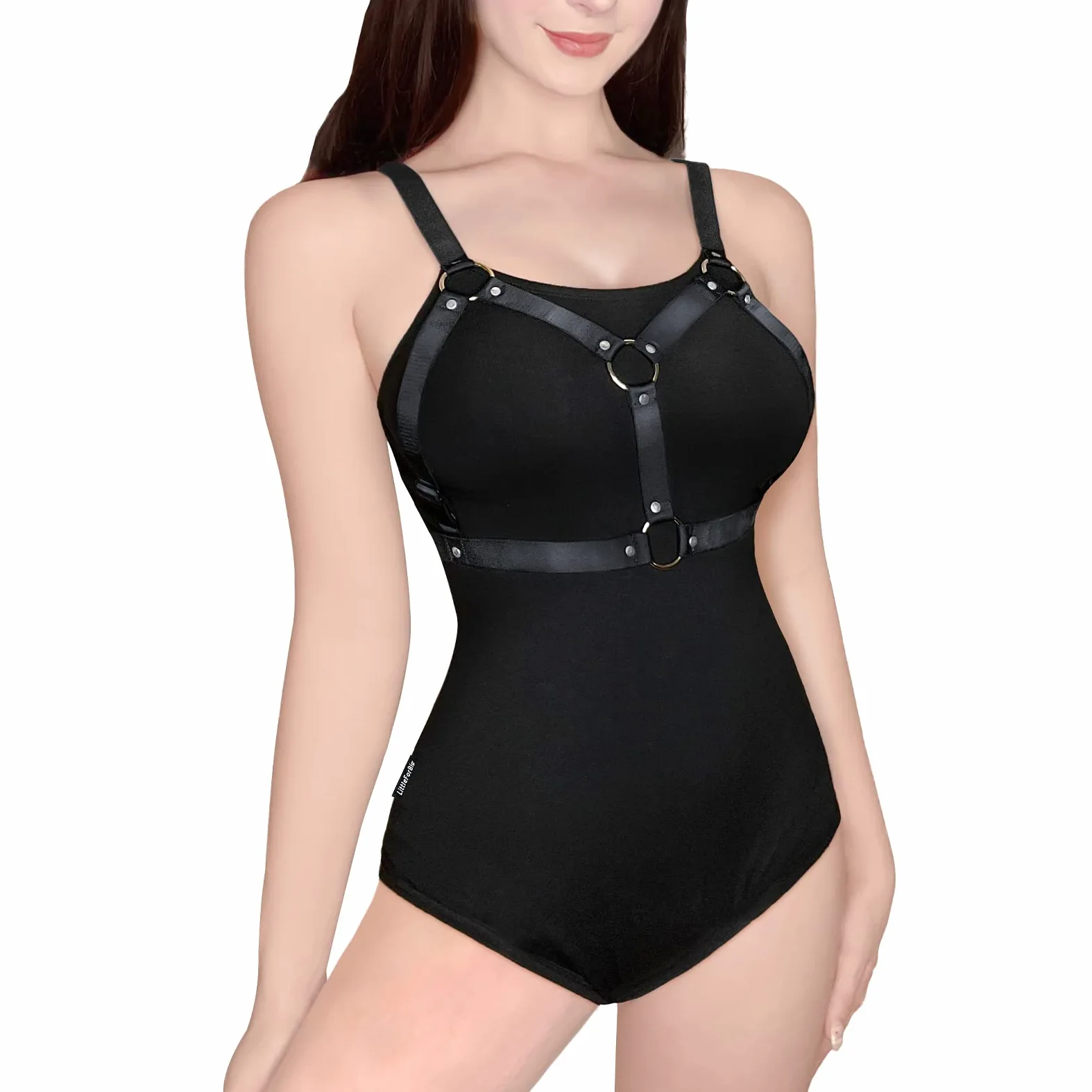 LittleForBig Bawełniany śpioszki Onesie Piżama Bodysuit-Snuggle Harness Onesie
