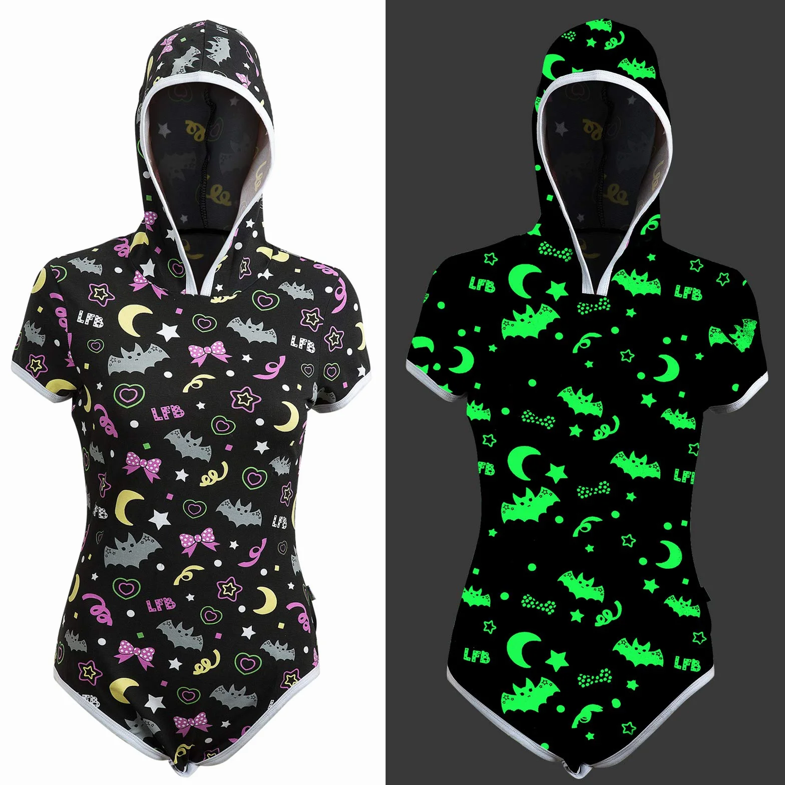 LittleForBig Jednoczęściowy Śpioszki ABDL Noc Cukierek albo psikus Nocny Blask Onesie