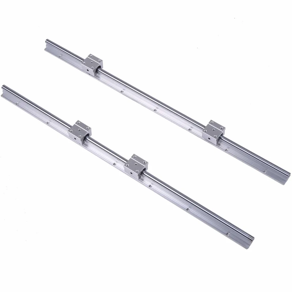 2 szt. prowadnic SBR12 z łożyskiem kulkowym, 700 mm, 12 mm, liniowe + 4 szt. rolek SBR12UU zestaw prowadnic z łożyskiem liniowym