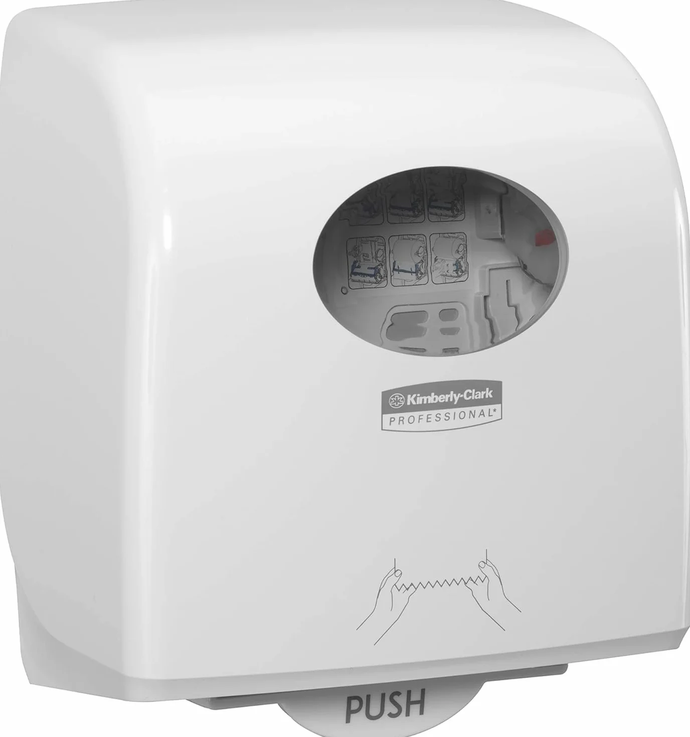 Dozownik ręczników do rąk w rolce Aquarius Slimroll 7955 — 1 biały dozownik ręczników papierowych