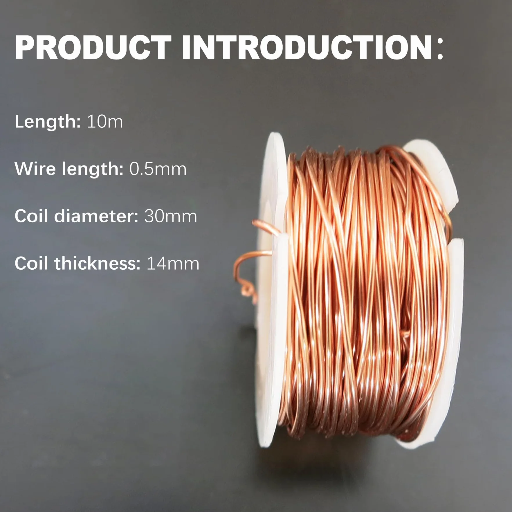 10 m miedziany drut lakierowany 0,5 mm, izolowany drut magnetyczny do modeli silników elektromagnetycznych, wszechstronne zastosowanie