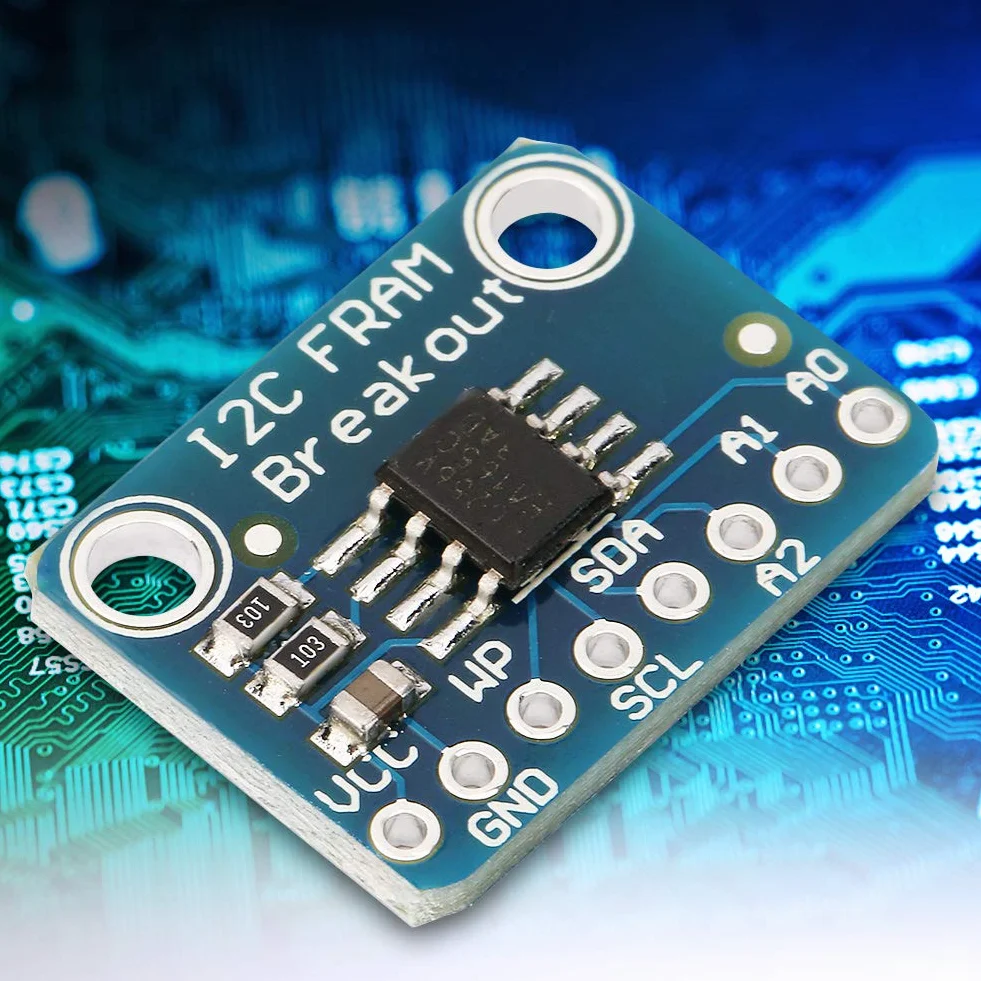 I2C Nieulotna Płytka Rozszerzeń MB85RC256V 32KB – Moduł Pamięci do Rejestratorów Danych, Niski Pobór Mocy, Buforowanie Danych przy Braku Stabilnego Źródła Napięcia