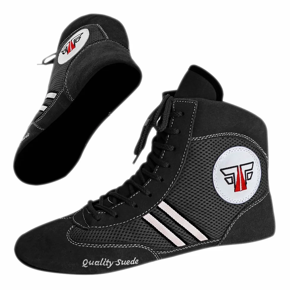 FOX-FIGHT Sambo buty do sportów walki, wysoka jakość, zapaśnictwo, do sportów walki, skórzane buty z zamszową podeszwą