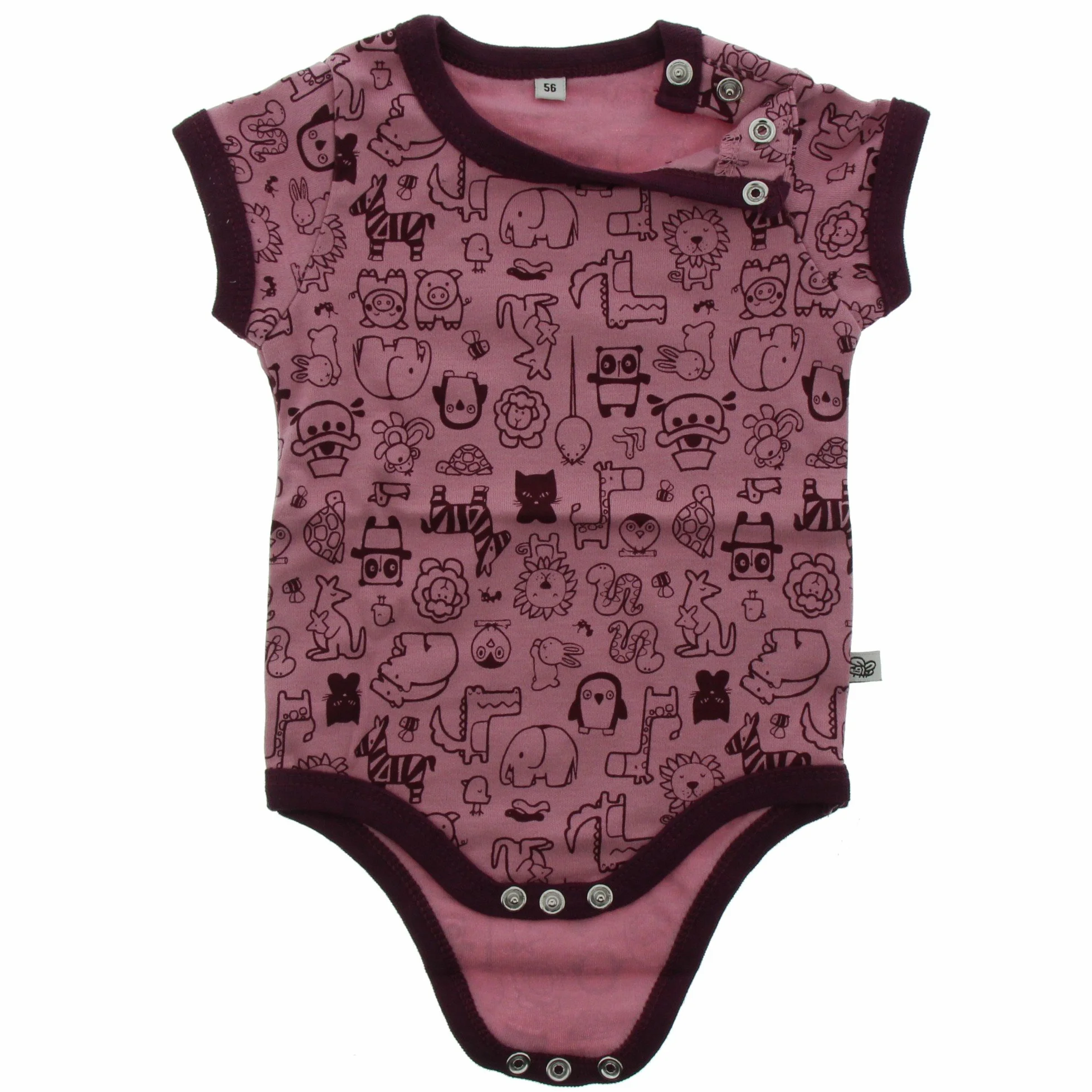 PIPPI Body dziewcz?ce SS AO-printed (4 sztuki) body formuj?ce, fioletowe, 92, liliowy, 92