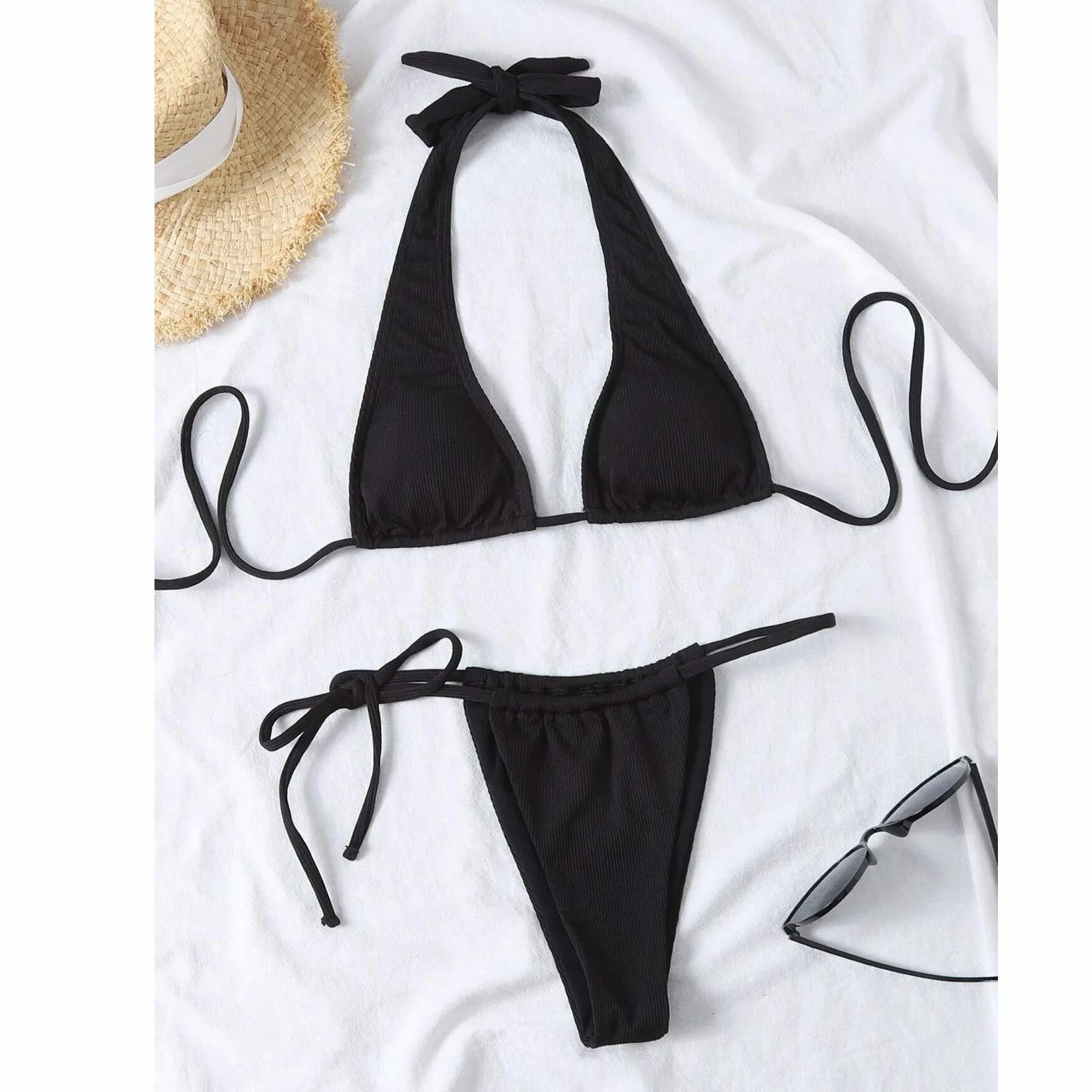 Seksowny strój kąpielowy dla kobiet Seksowny jednolity damski strój kąpielowy 2-częściowy vintage strój kąpielowy damski zestaw bikini