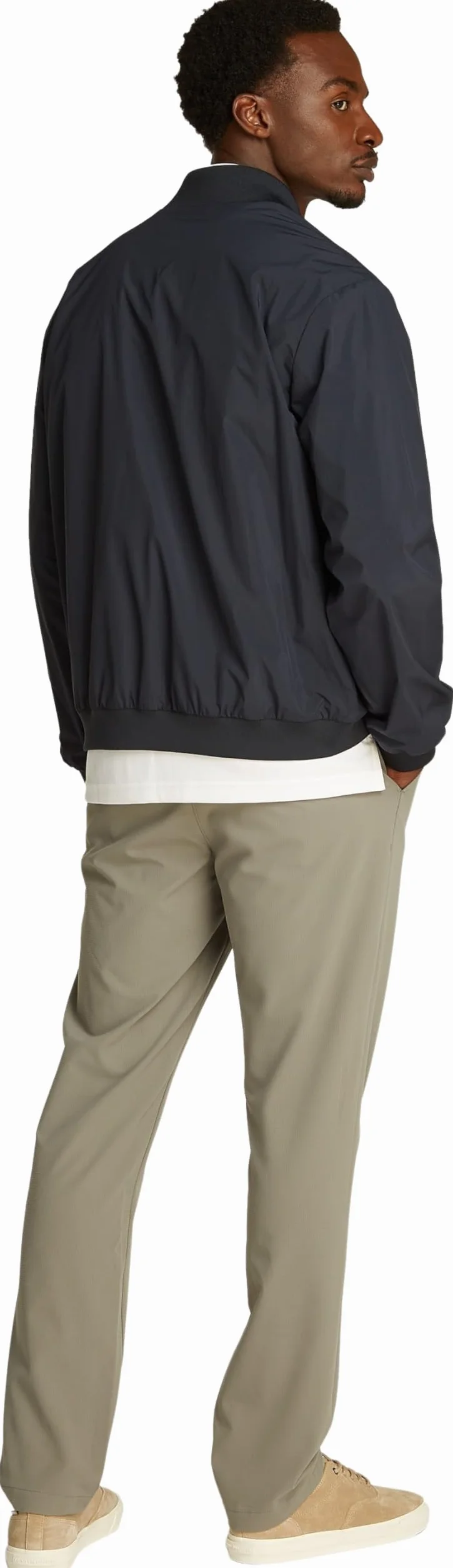 Tommy Hilfiger Męska kurtka bomberka marki BOMBER MW0MW39199, niebieska, L, Niebieski (pustynne niebo), L