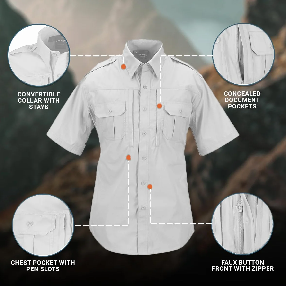Propper Koszula taktyczna – krótki rękaw – Popelina Mężczyźni Tactical Shirt - Short Sleeve - Poplin