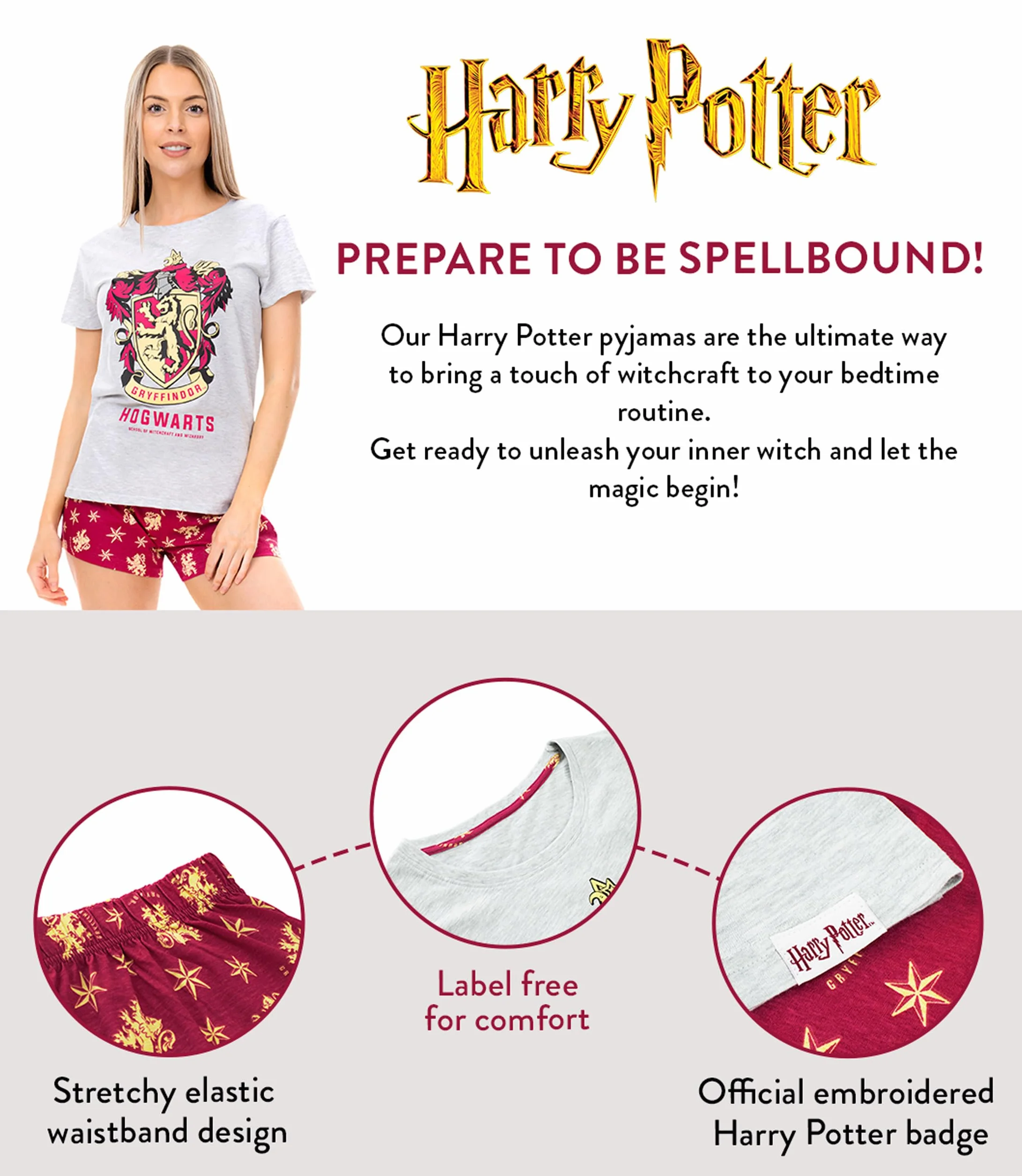 Harry Potter Piżama damska Hogwart
