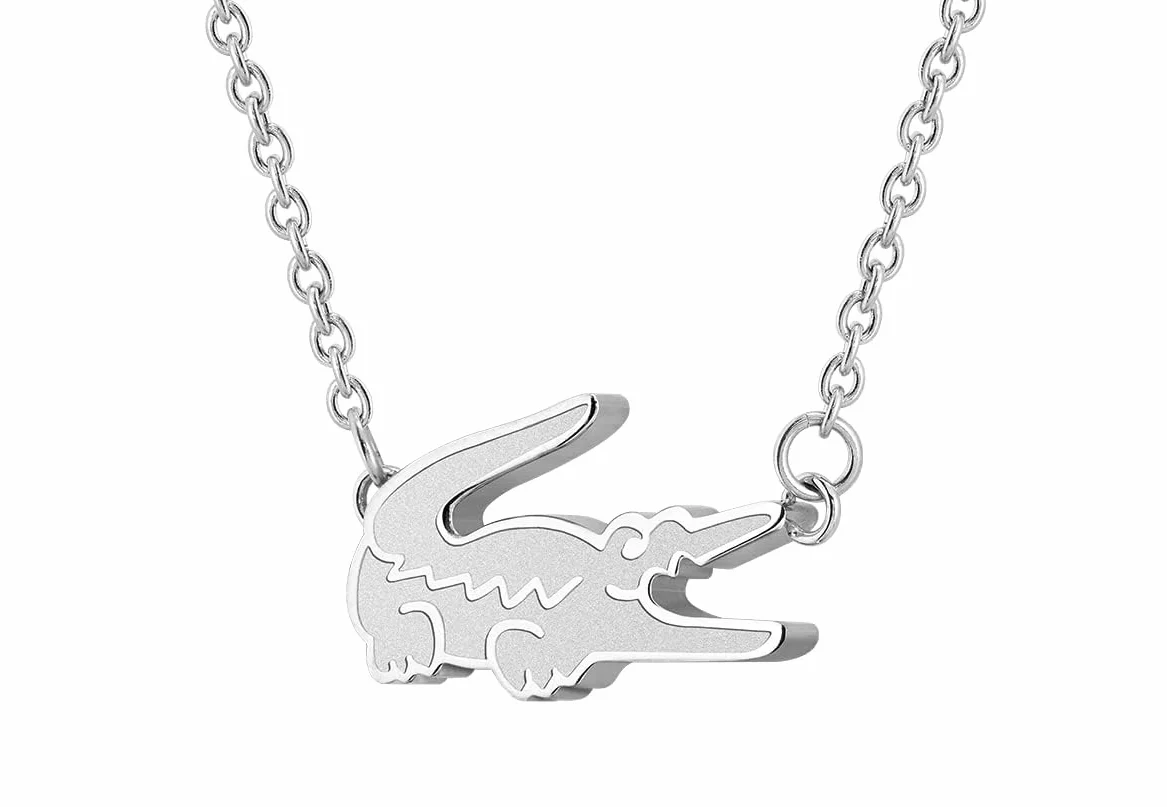 Lacoste Damska bransoletka z kolekcji CROCODILE w kolorze goździkowego