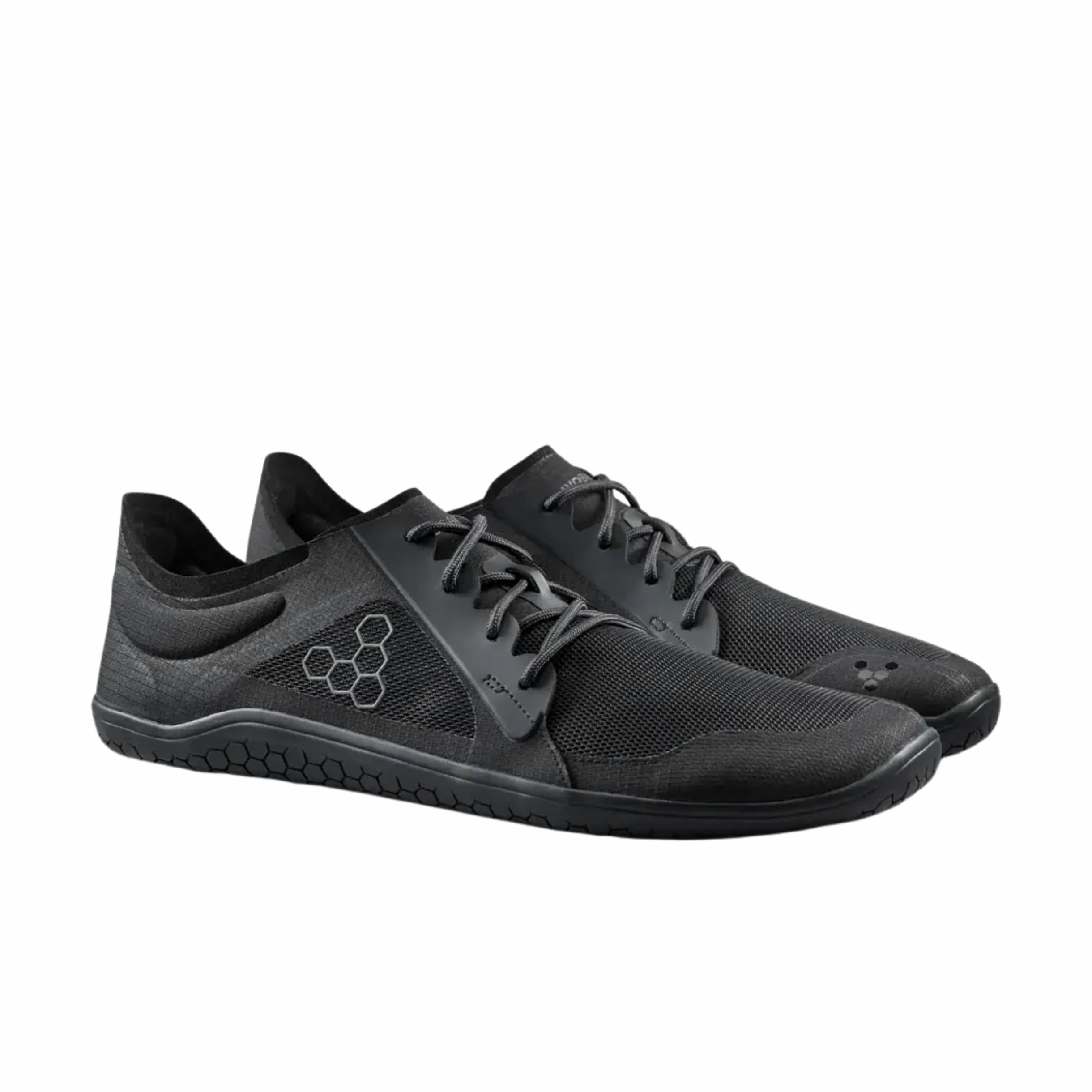 VIVOBAREFOOT Primus Lite IV Obsidian Drop 1 (309253-01) Męskie buty barefoot czarne oddychające sznurowane płaskie buty do kostek, siatkowe