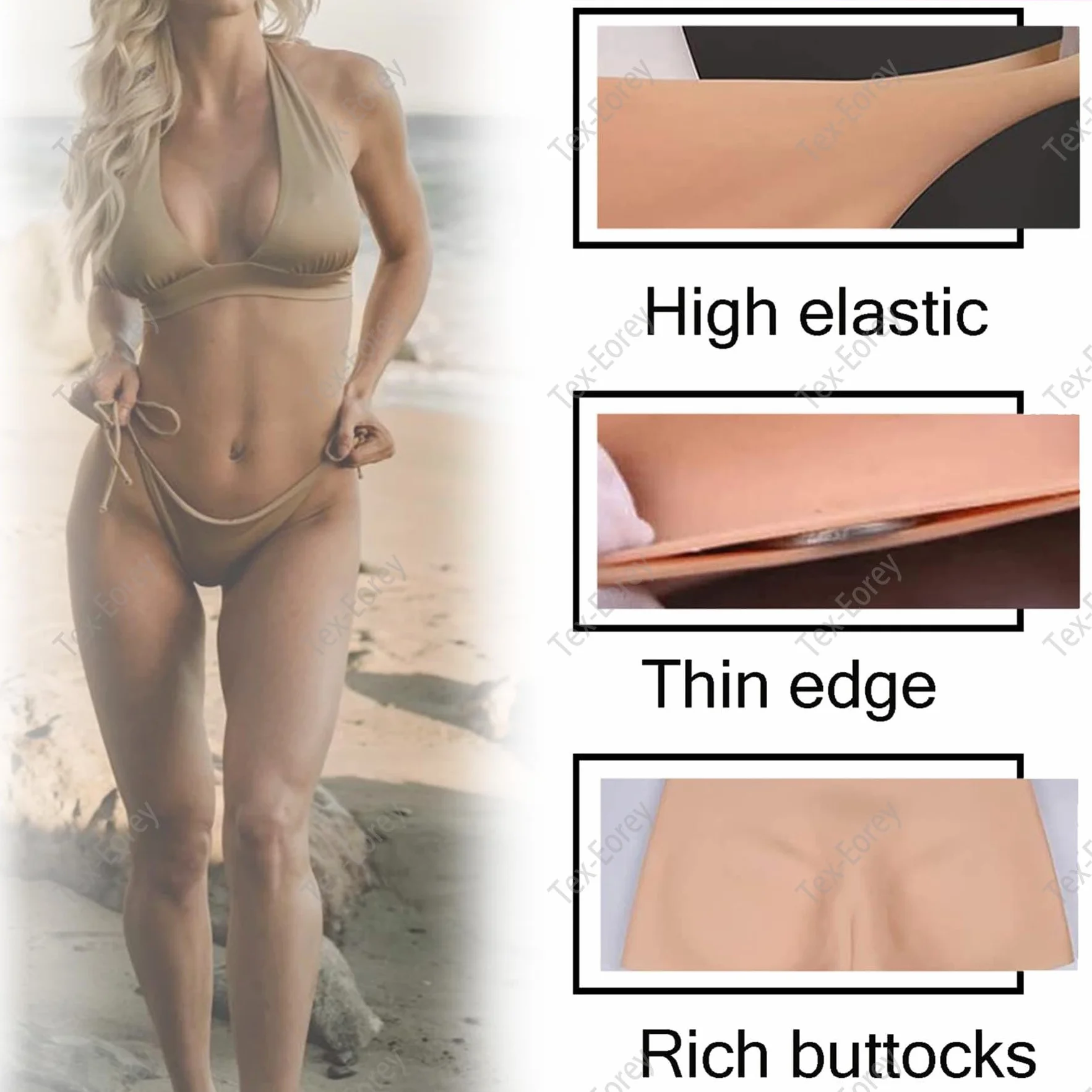 Silikonowe Realistyczne Majtki Z Pośladkami Spodnie Fake Ass Big Hip Enhancer Ukrywanie Bokserek Gaff Do Cosplayu Crossdressera
