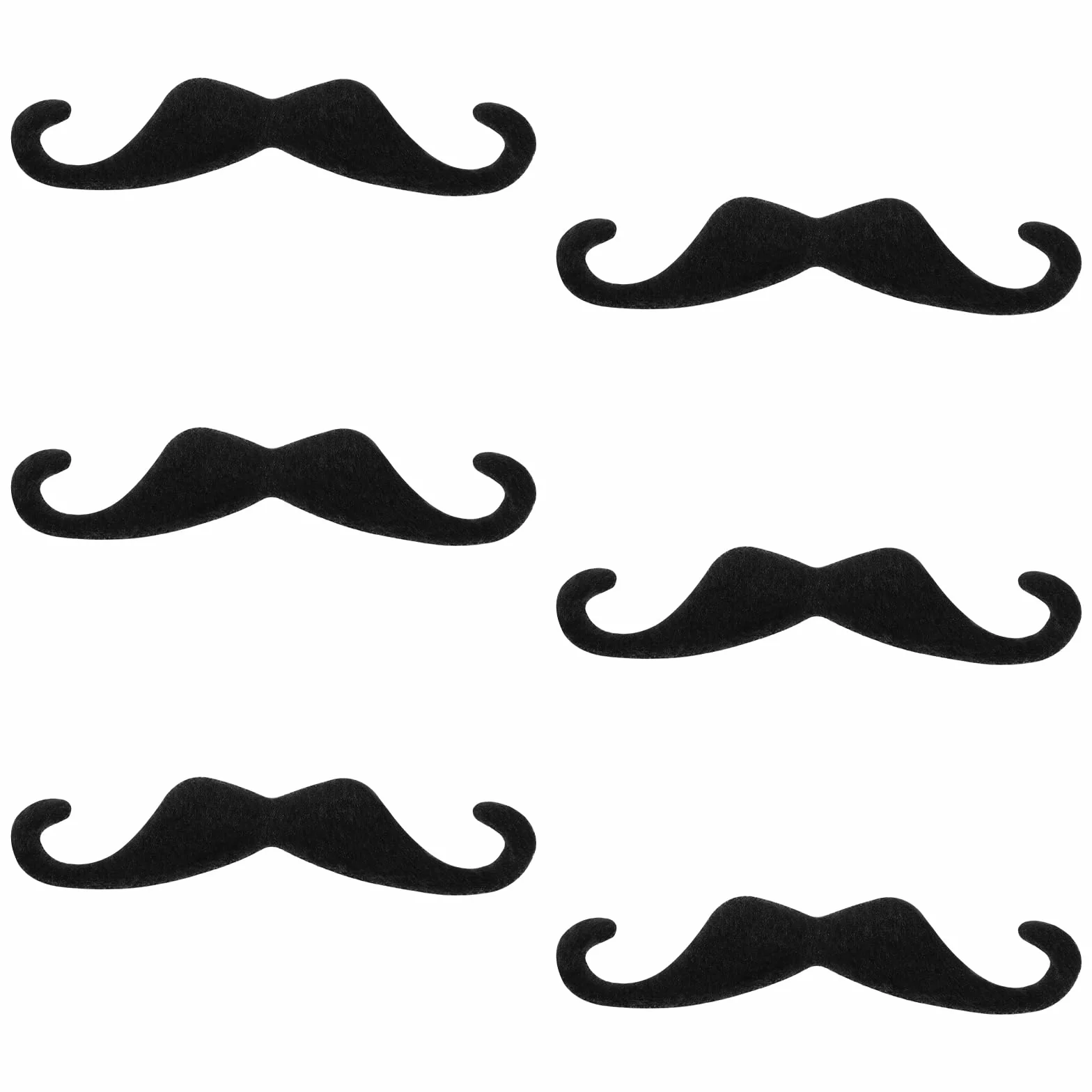 6 szt. sztucznych wąsów samoprzylepne nowość wąsy czarne wąsy naklejki realistyczne włosy na twarzy sztuczna broda kostium na imprezę Halloween maskaradę cosplay festiwal występ,