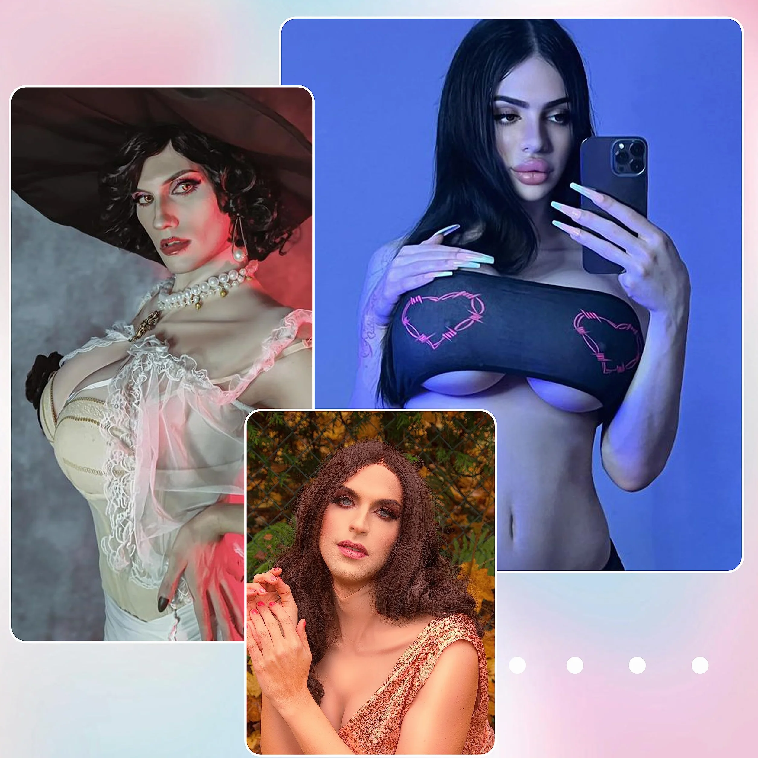 ROANYER Silikonowe kształty piersi w kształcie wschód-zachód fałszywe piersi z płytką piersiową dla transpłciowych crossdresserów Cosplay Drag Queens wide-set