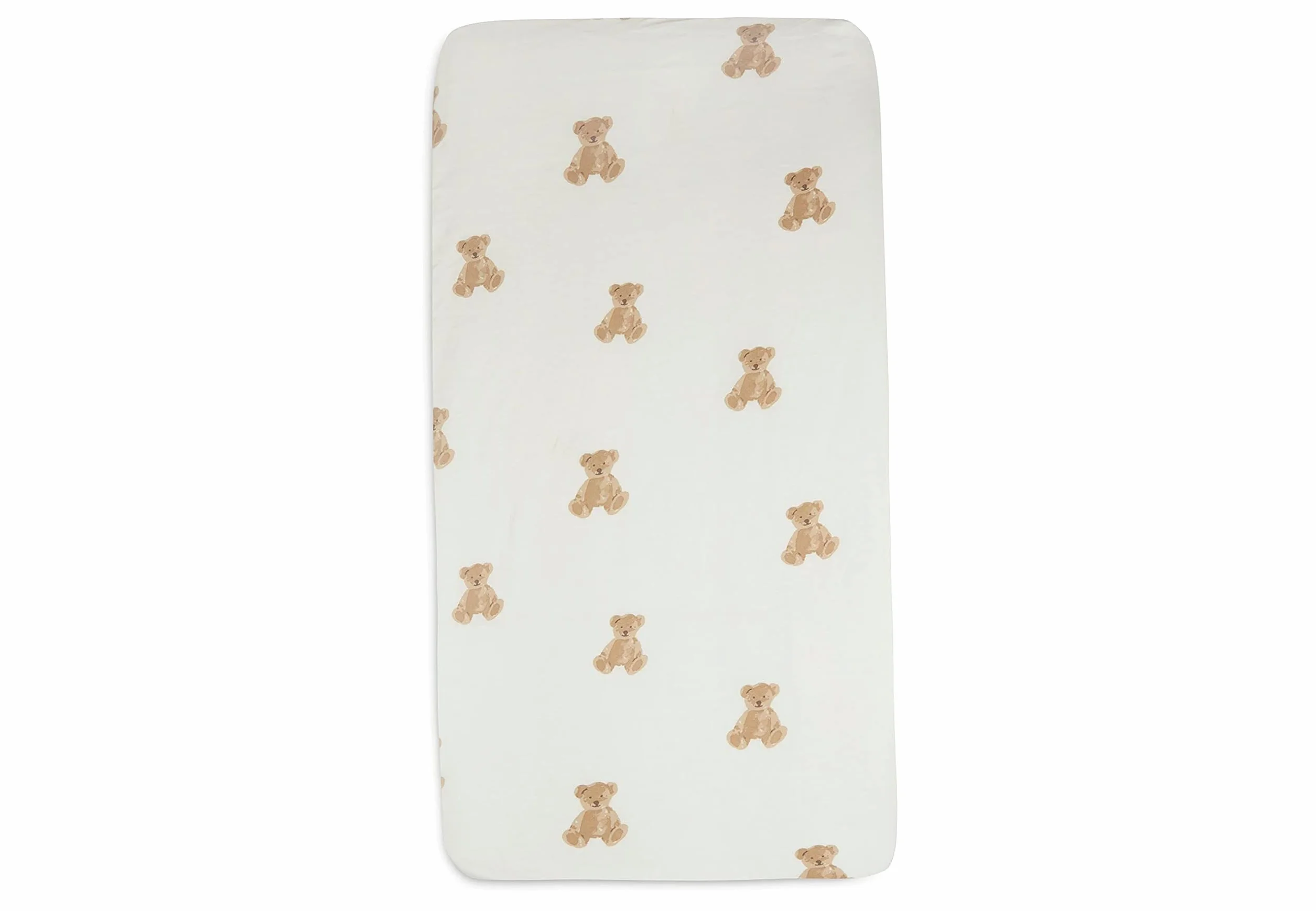 Jollein 511-507-66095 prześcieradło z gumką pluszowy miś biały (60 x 120 cm)