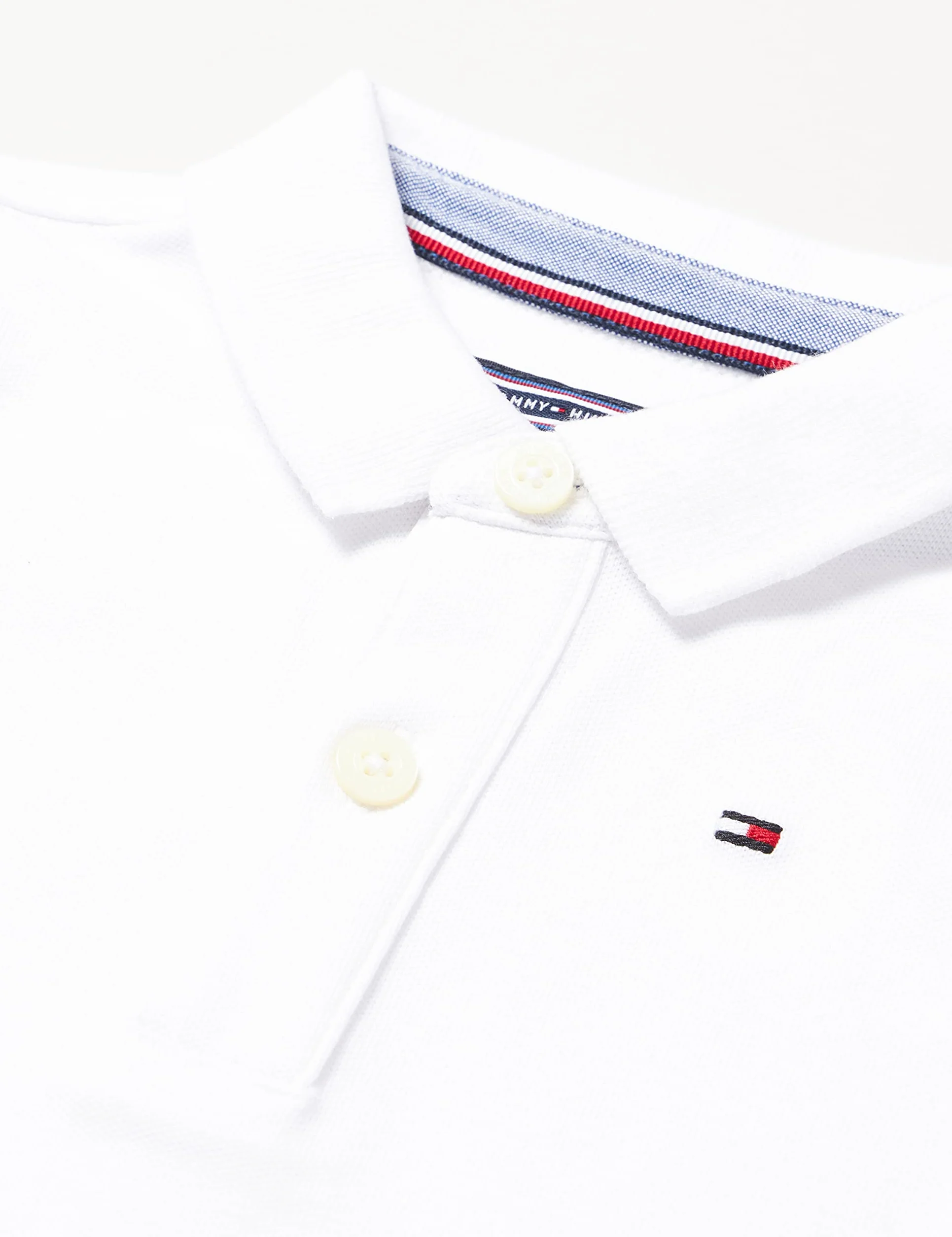 Tommy Hilfiger Chłopcy Koszulka Polo, Biała (Bright White 123), 116