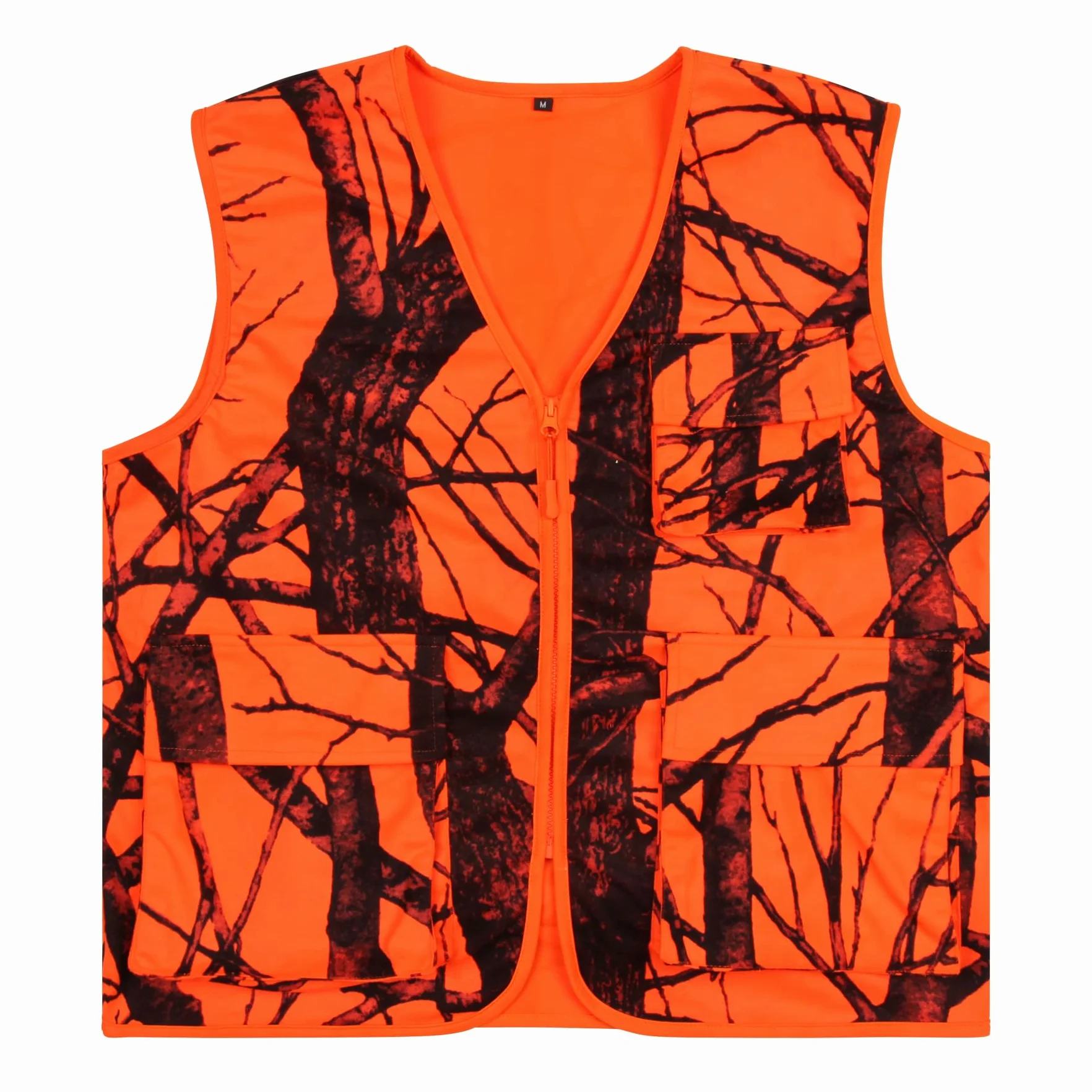 VicBre Blaze Orange kamizelka myśliwska z kieszeniami outdoorowa robocza