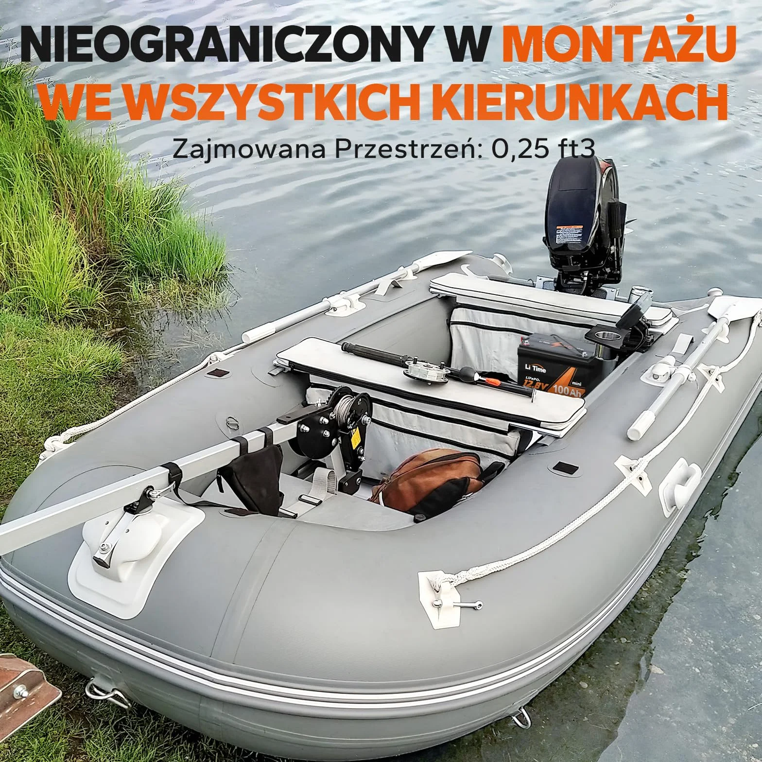 LiTime LiFePO4 Bateria 12V 100Ah MINI, Akumulator Litowy LiFePO4 Z BMS 100A i 4,000-15,000 Cykli, Mały Rozmiar i Bezobsługowość, Bateria Litowa 12V Nadaje Się Do RV Systemów Energii Słonecznej Łodzi