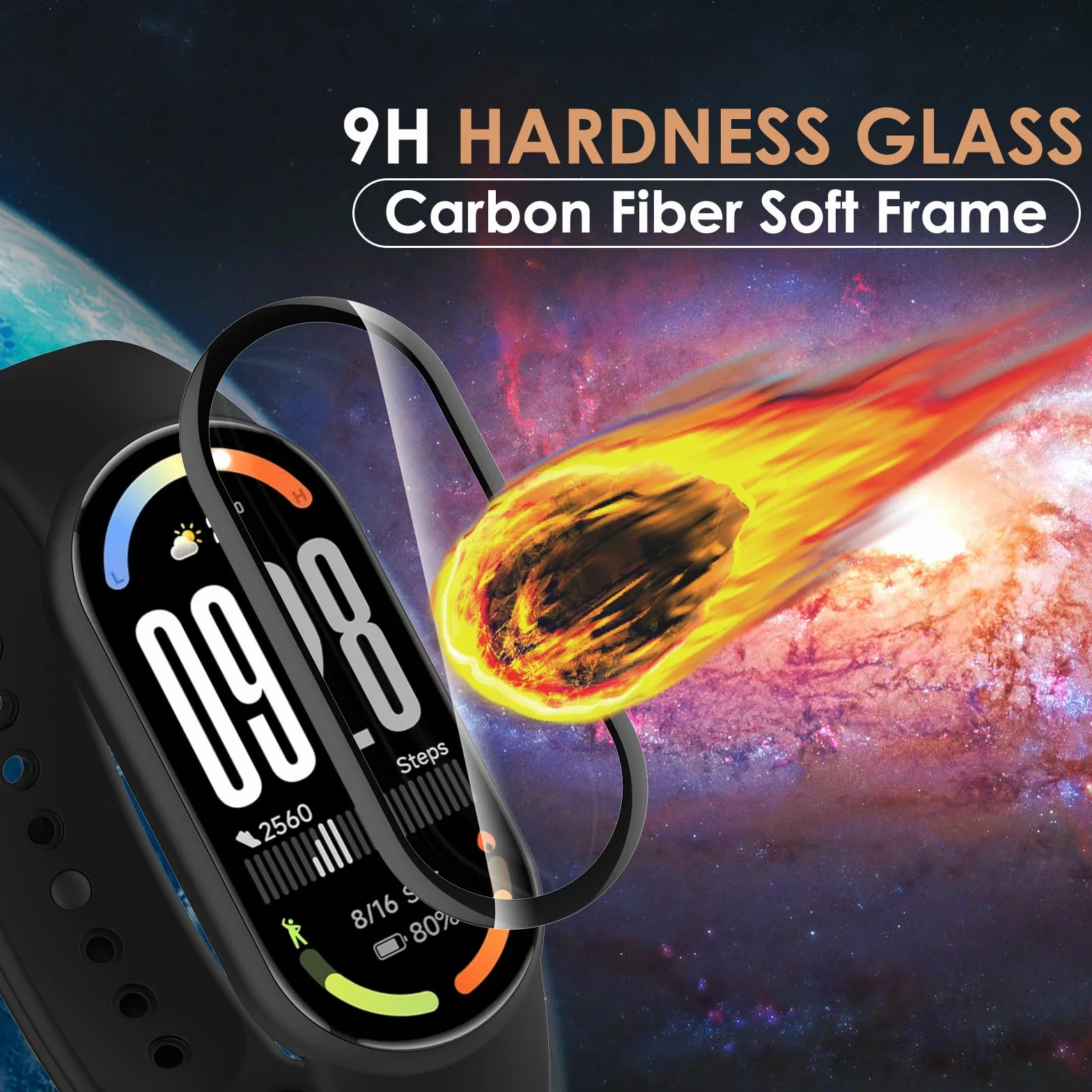 Hianjoo 6 sztuk folii ochronnej, kompatybilna z Xiaomi Smart Band 10, twardość 9H, odporna na olej/odporna na zarysowania, folia ochronna na wyświetlacz kompatybilna z Xiaomi Smart Band 10