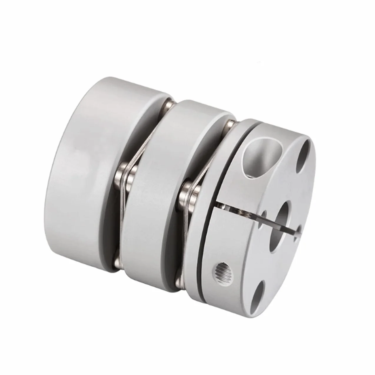 Elastyczne sprzęgło ze stopu aluminium podwójna membrana zacisk wału silnika złącze D26L30 różne średnica wewnętrzna 12-12 mm