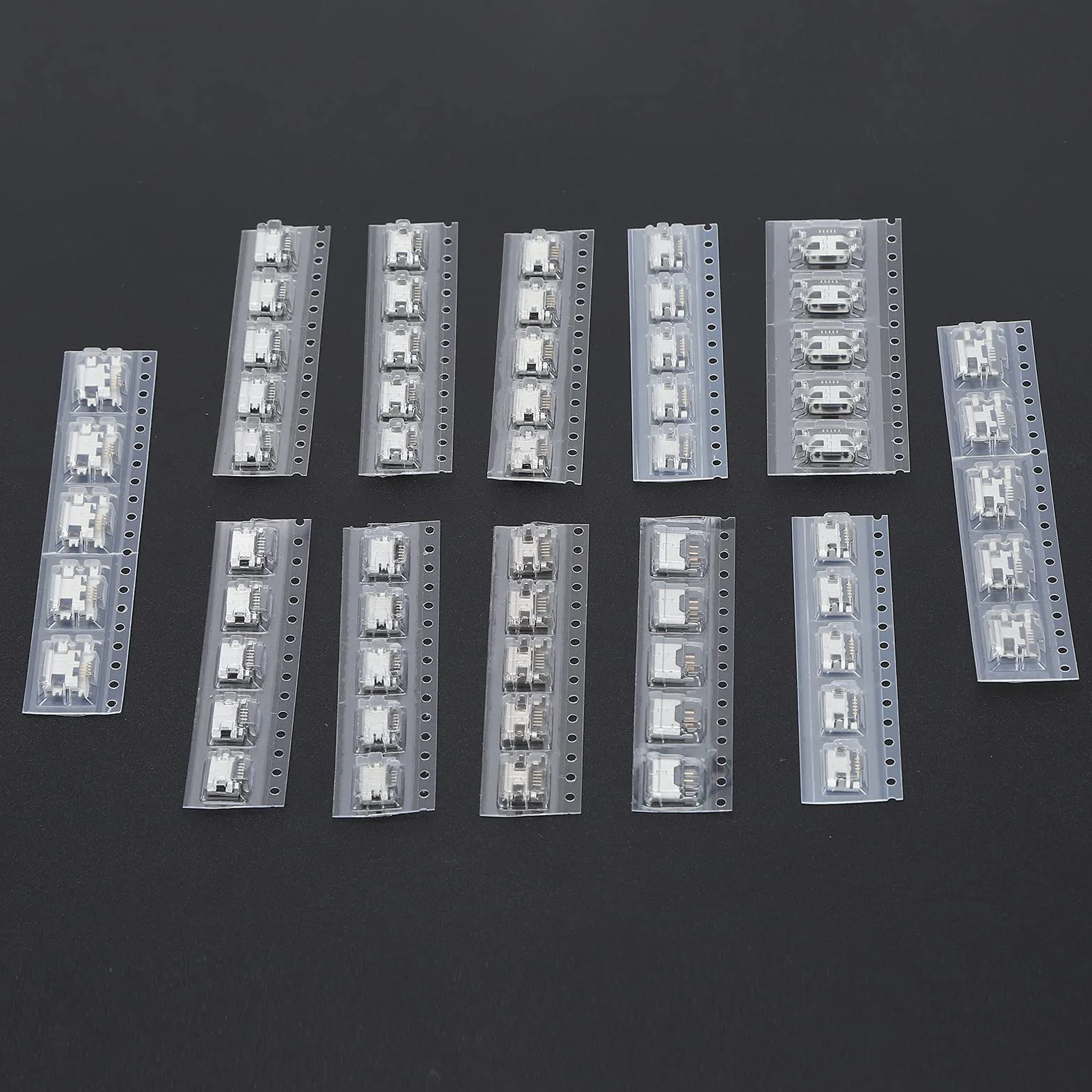 Shanrya Port Micro Usb, 60 szt. Złącze Micro USB Mini do złącza USB SMD