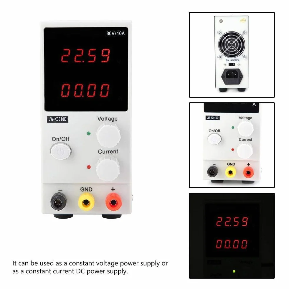 Zasilacz impulsowy DC LW-K3010D 30V 10A regulowany stołowy z wyświetlaczem LCD 220V