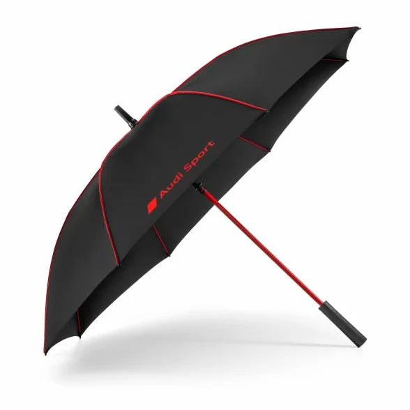 Audi 3122300100 Parasol automatyczny, z logo Audi Sport, czarny/czerwony, czarny, Einheitsgröße, Nowoczesny