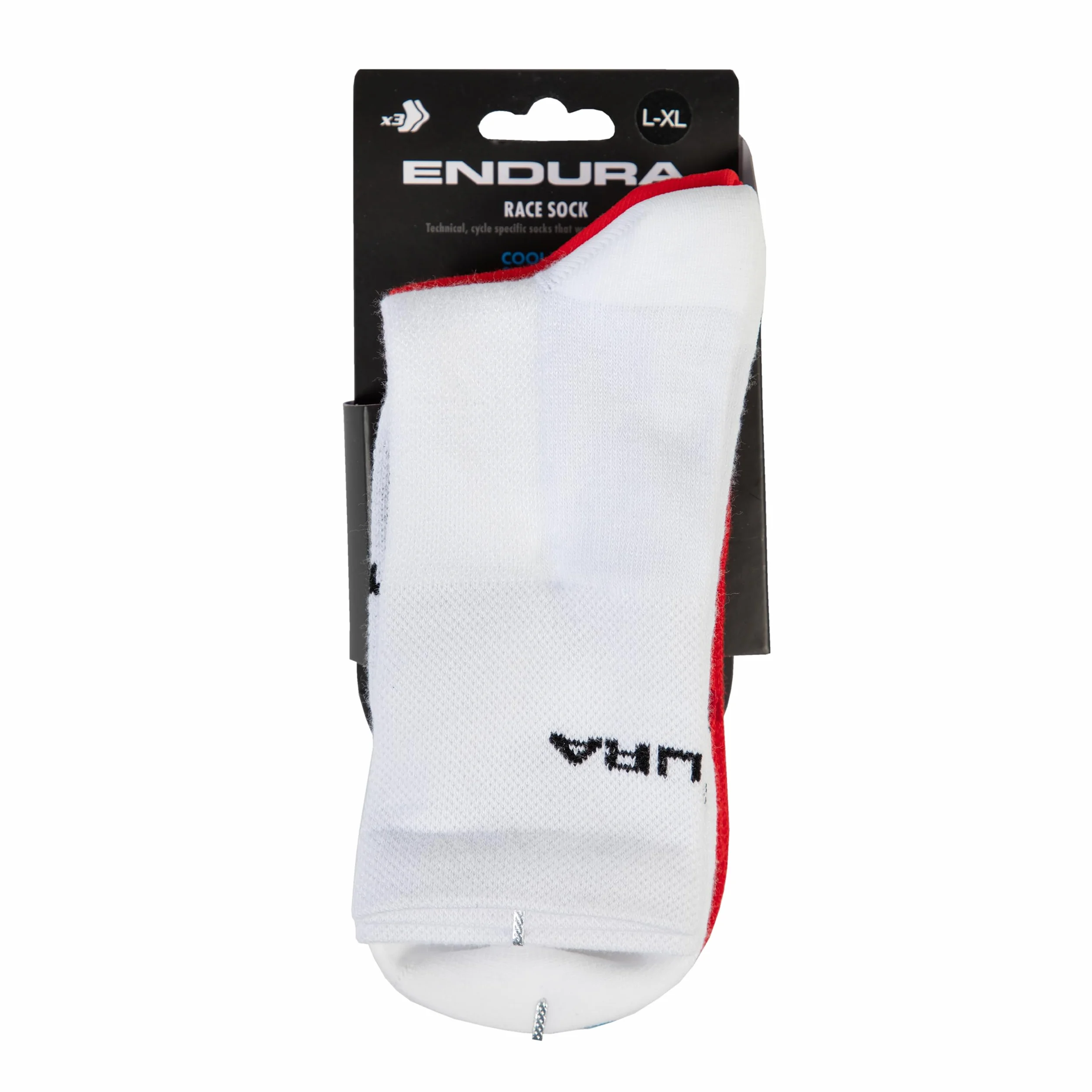 Canterbury Coolmax® Race Socks 3-Pack Lightweight Moisture Wicking Athletic Crew Socks for Cycling