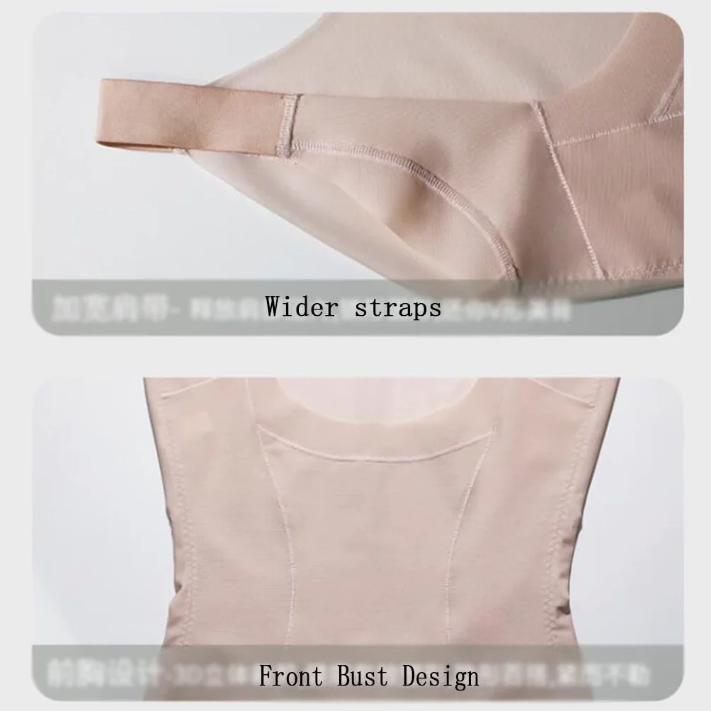Generic QTANZIQI damskie body wyszczuplające brzuch bielizna modelująca Butt Lifter udo szczuplejsze body z głębokim dekoltem na plecach body z otwartym krokiem