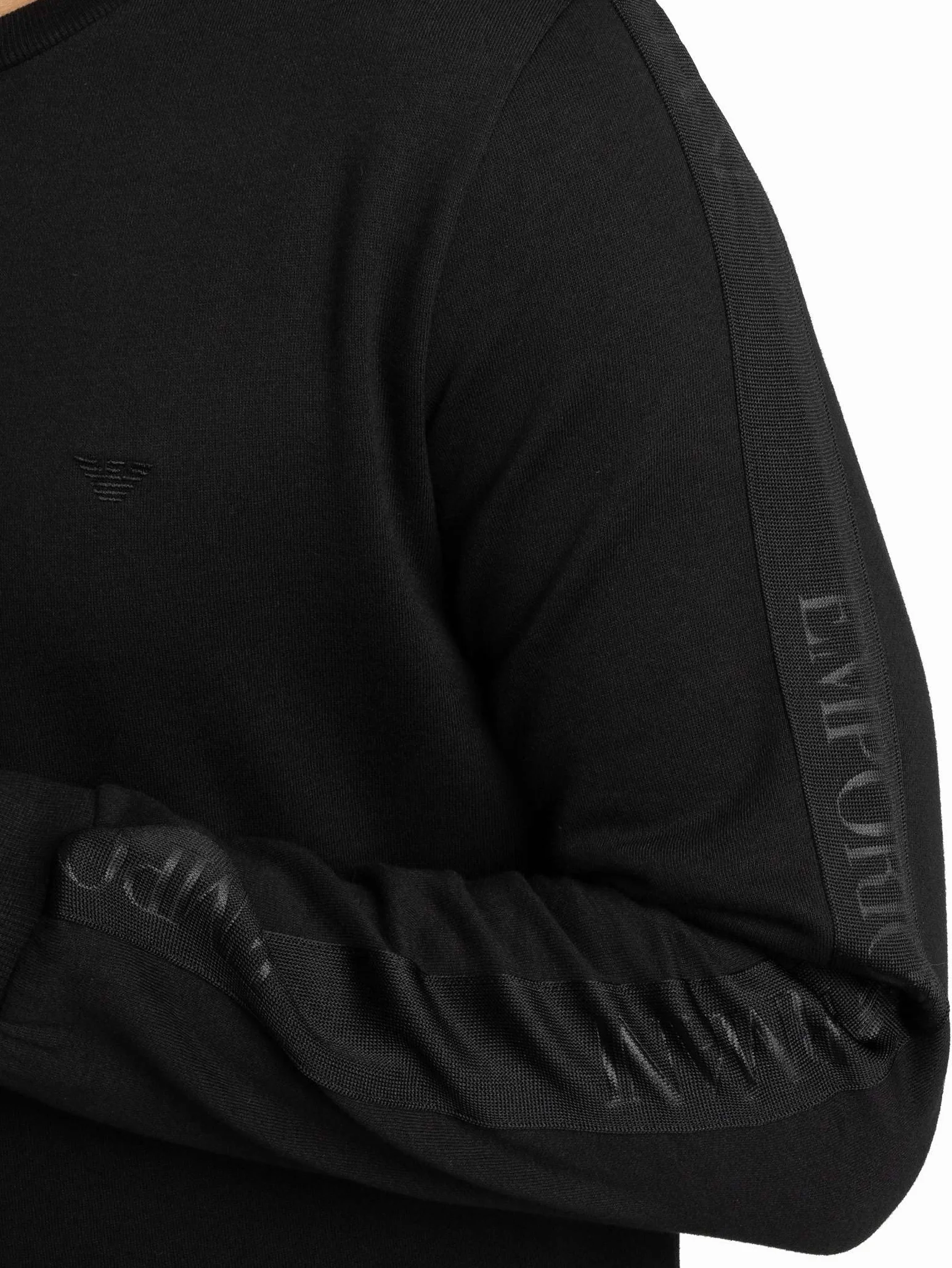 Emporio Armani męski dres basic frotte czarny rozmiar M