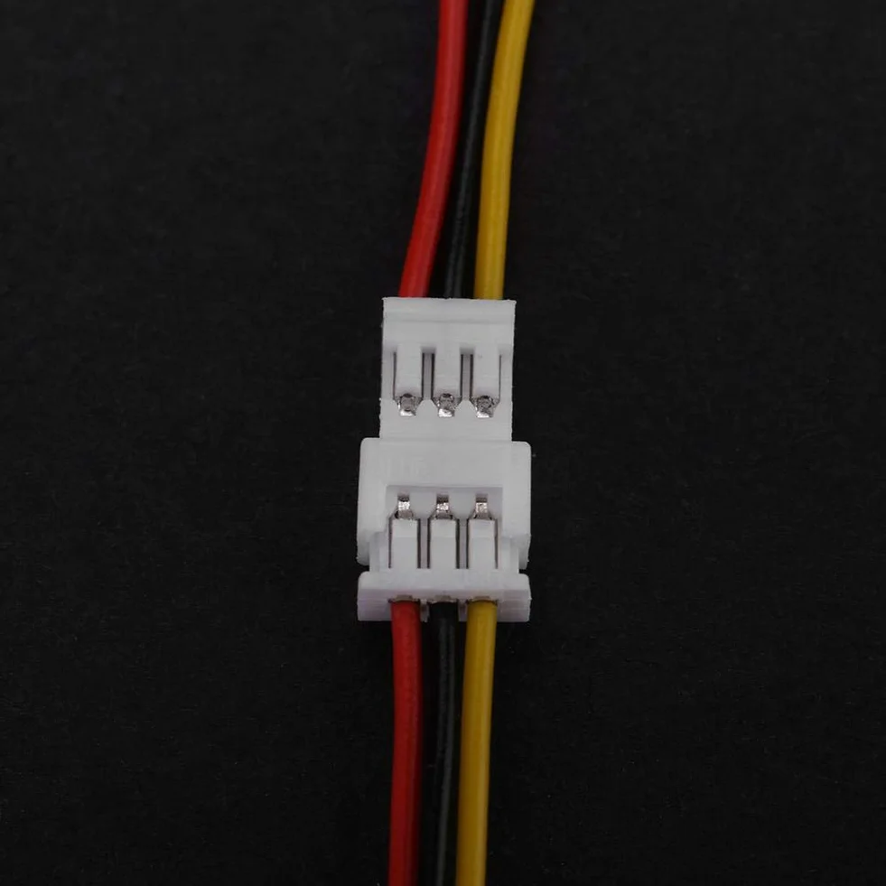 20 par 1,25 mm wtyk i gniazdo Micro JST 2-biegunowe/3-biegunowe mini Micro JST z kablem 100 mm do płytki drukowanej itd. (3-pinowy)
