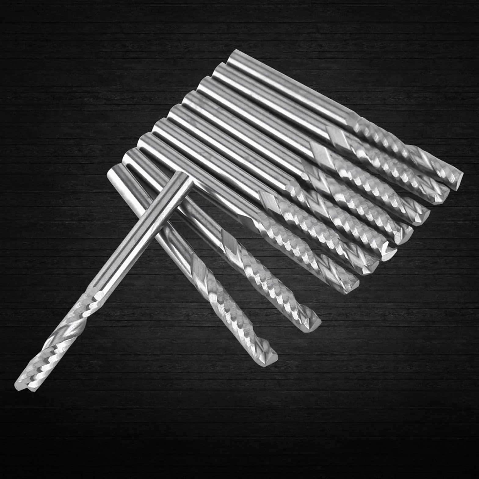 Frez trzpieniowy, 10 sztuk Frez trzpieniowy spiralny z węglika wolframu 4 mm Frez z pojedynczym rowkiem Frez CNC do zastosowań przemysłowych