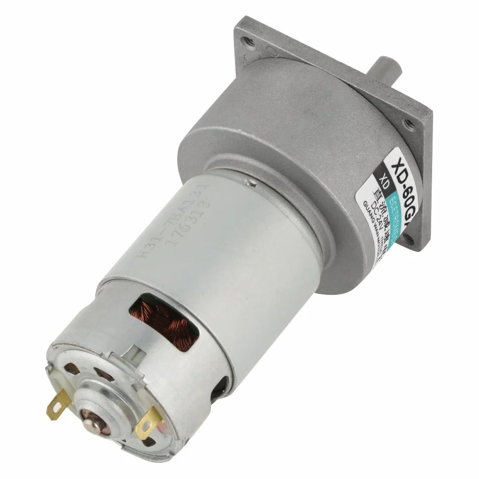 DC12V/24V 35W Mini metalowy silnik z regulowaną prędkością prądu stałego duży moment obrotowy CW/CCW XD-GA775(24V 50 obr./min)
