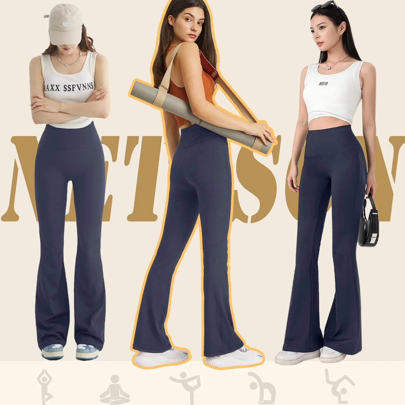 Damskie legginsy sportowe Push Up z wysokim stanem do jogi siłownia fitness