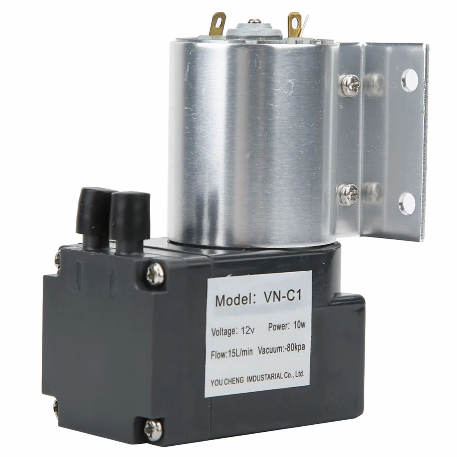 DC 12V/24V Mini pompa próżniowa, 200kpa 10W 15L/min Elektryczna przenośna pompa powietrza z uchwytem, ujemne ciśnienie ssanie pompowanie powietrza kompresor membranowy pompy dla projektów(24V)