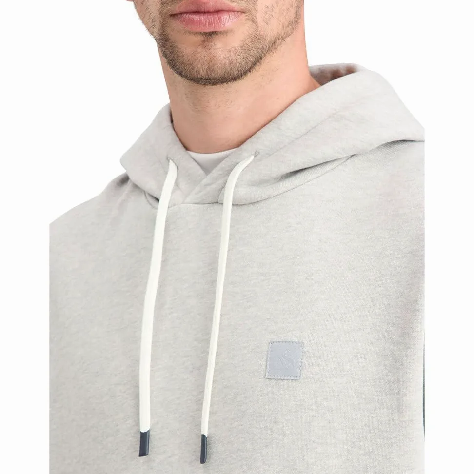 Scotch & Soda Essential odznaka Logo Hooded Bluza z kapturem Męska bluza z kapturem, Szary melanż 050, L