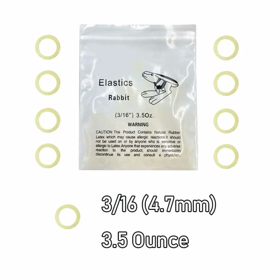 Ortodontyczne gumki gumowe, ortodontyczne luki dentystyczne 3/16 przezroczyste elastyczne taśmy, 300 sztuk uniwersalne, Orthodontics Rubber Band Tool