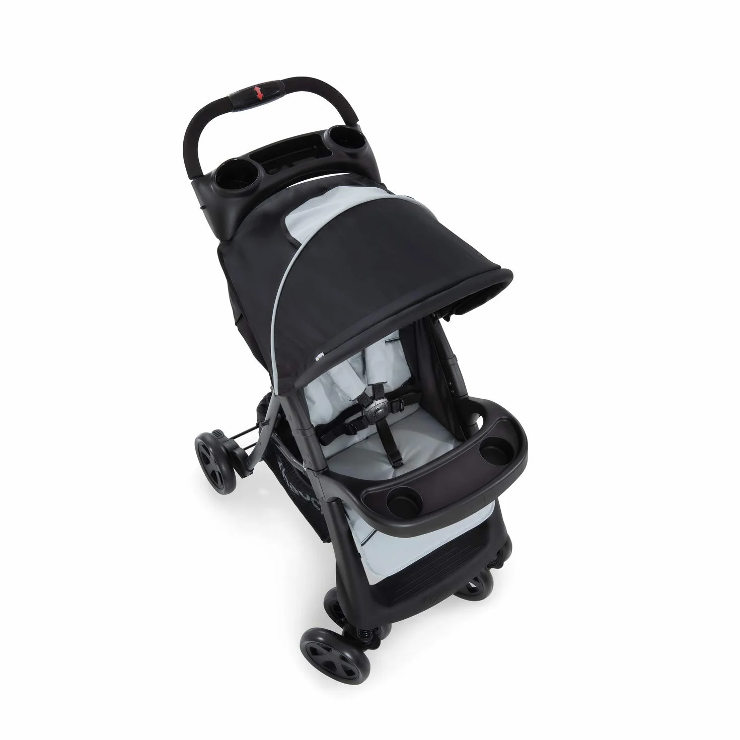 Hauck Shopper Neo II Buggy wózek do 25 kg z funkcją leżenia od narodzin, mały składany, mechanizm składania jedną ręką, lekki, 2 uchwyty na napoje, duży kosz, kolor srebrny / szary
