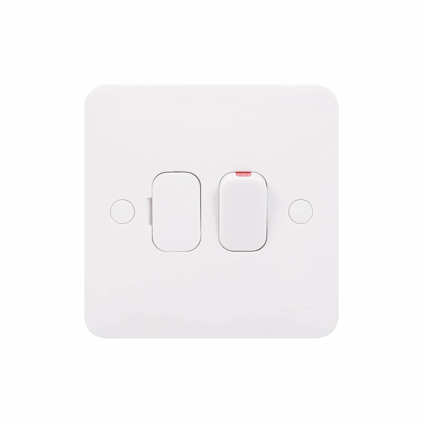 Schneider Electric Lisse White Molded - przełączane jednobezpiecznikowe połączenie 13 A z opcjonalnym wyjściem Flex GGBL5013S białe