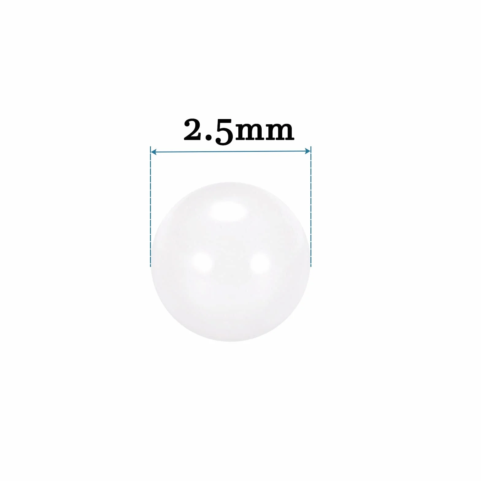 QUARKZMAN 2,5 mm ceramiczne łożysko kulkowe x 10 szt. ZRO2 tlenek cyrkonu do zaworów kulkowych i łożysk, [G10 Precision]