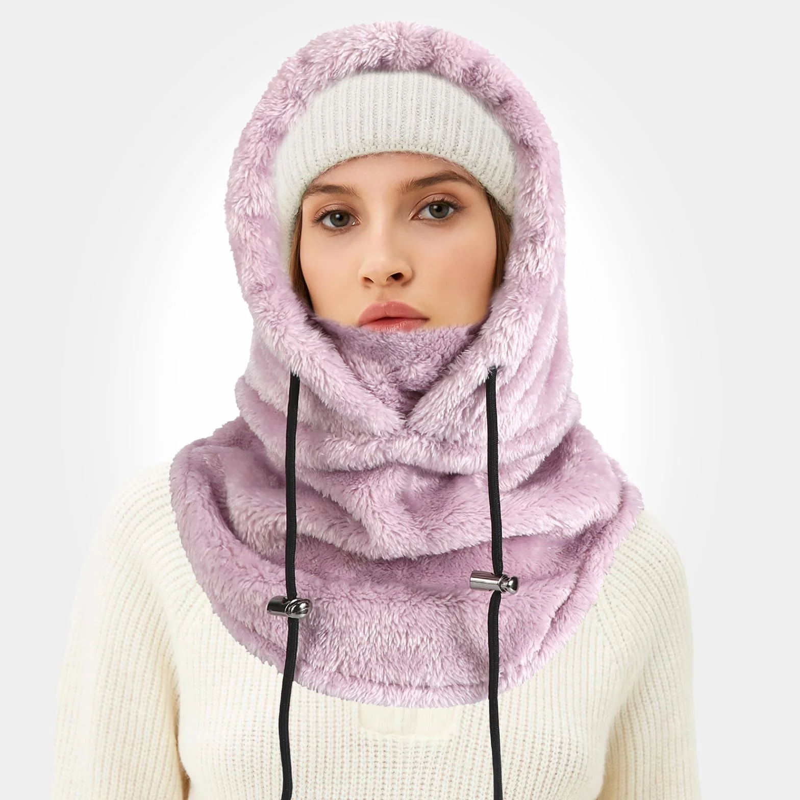 Unisex zimowa termiczna kominiarka polarowa, wiatroszczelna maska narciarska, wielofunkcyjna zimowa czapka polarowa z ocieplaczem na szyję, dla mężczyzn i kobiet, sporty na świeżym powietrzu,