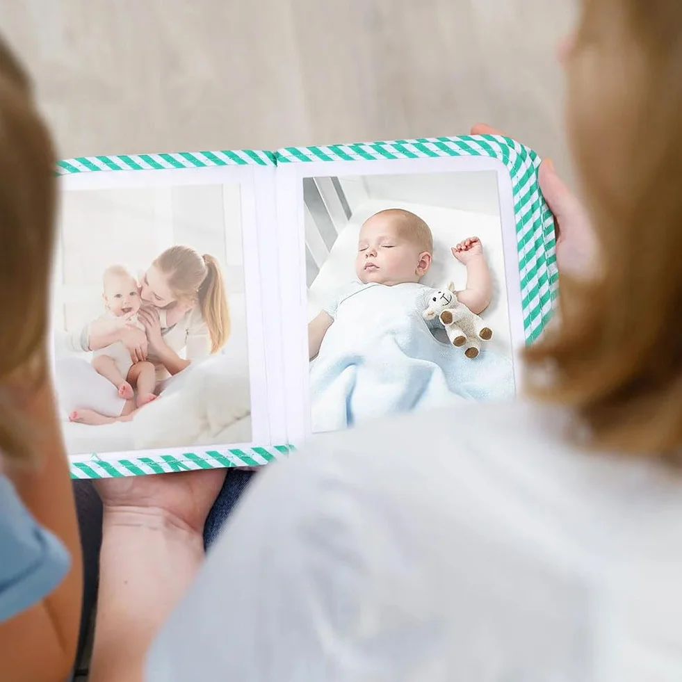 Fotoksiążki dla małych dzieci, album fotograficzny dla niemowląt, fotoksiążka z miękkiego materiału, album na pierwszy rok, miękka fotoksiążka, album dla niemowląt z gryzakiem i zawieszką, dla dzieci
