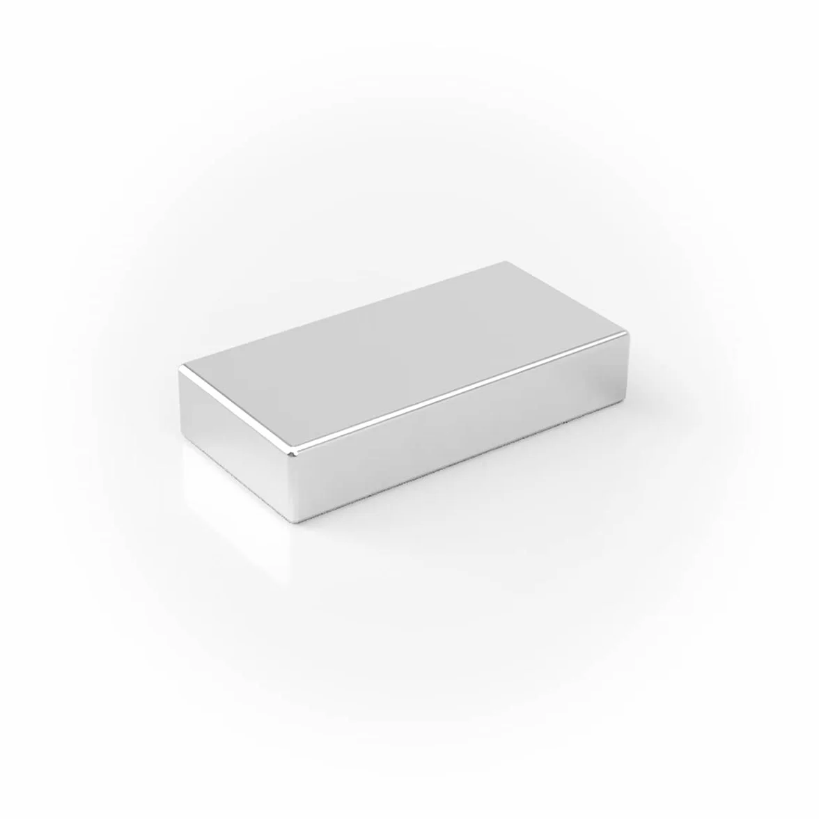 Magnes neodymowy w kształcie prostopadłościanu, 30 x 10 x 5 mm, niklowany, klasa N45