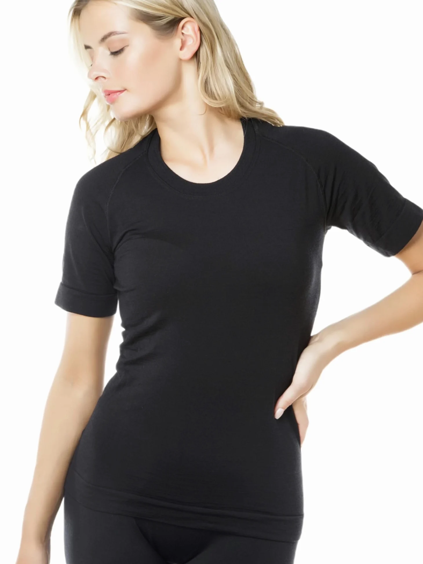 Relaxsan Zero 3210 – Damska koszulka termoaktywna T-shirt ultralekka bielizna oddychająca z włókien Dryarn i wełny merynosowej