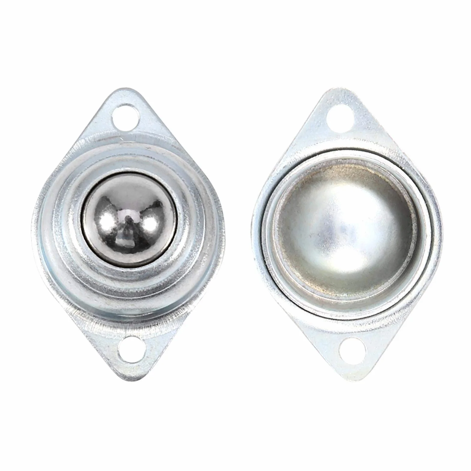 Kulki z łożyskami transferowymi, 5 szt. 48 * 32 * 20 mm 2-otworowe montowane metalowe żelazna stal uniwersalne łożyska kulkowe, do przenośników, skrzyni, mebli