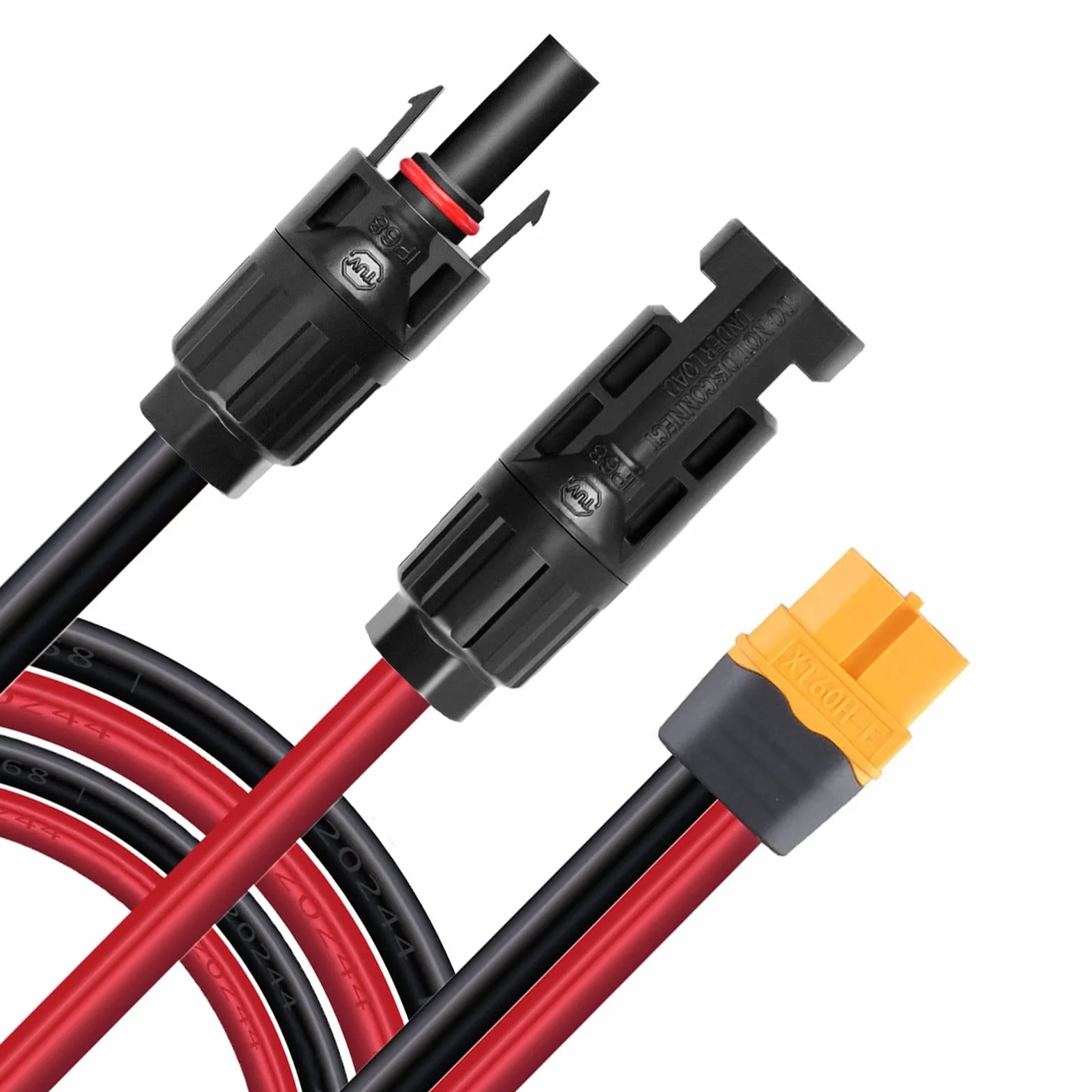 Solarny kabel do ładowania, wtyczka solarna na XT60, adapter wtyczka, panel słoneczny, przedłużacz 12 AWG, kompatybilny z Ecoflow DELTA River 2 Max Pro Mini Bluetti, generator solarny