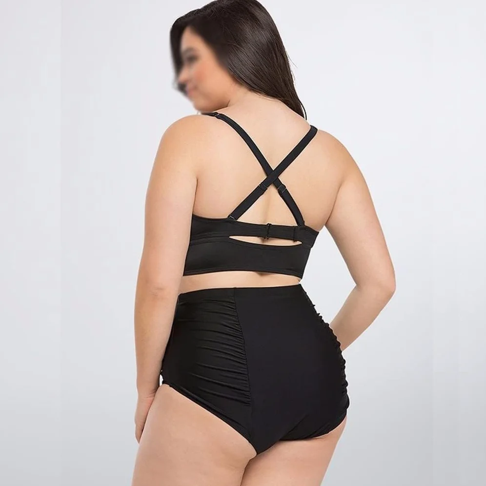 Drukuj Duże stroje kąpielowe Damskie bikini Plus Size Stroje kąpielowe Kostiumy plażowe Zestaw bikini Damski strój kąpielowy (kolor: A, rozmiar: kod L) (kod B XL)
